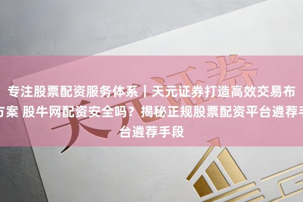 专注股票配资服务体系｜天元证券打造高效交易布局方案 股牛网配资安全吗？揭秘正规股票配资平台遴荐手段