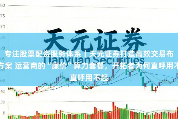 专注股票配资服务体系｜天元证券打造高效交易布局方案 运营商的“廉价”算力套餐，开拓者为何直呼用不起