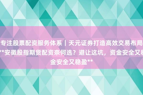 专注股票配资服务体系｜天元证券打造高效交易布局方案 **安徽股指期货配资奈何选？避让这坑，资金安全又稳盈**